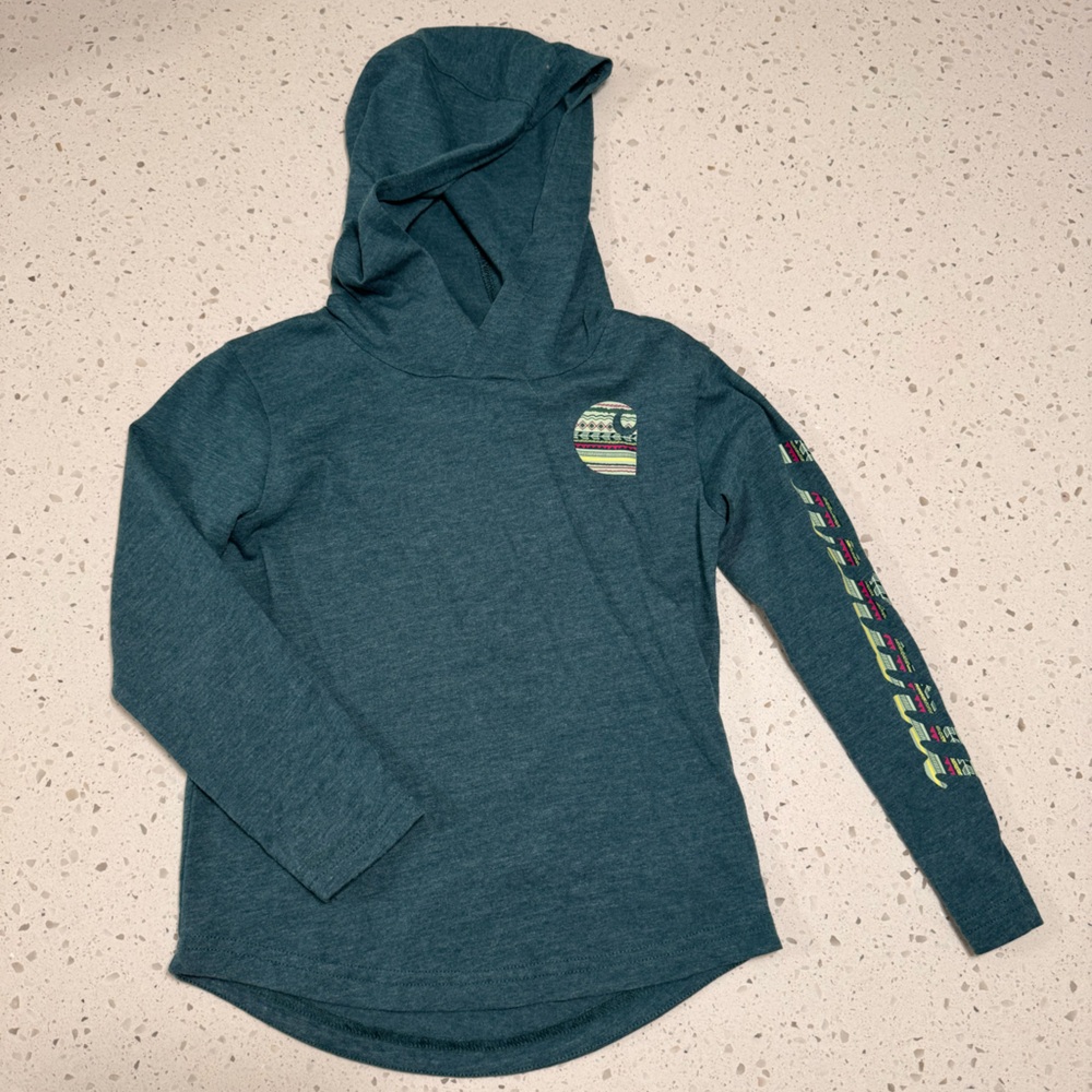 Blue Carhartt Pullover With Hood
